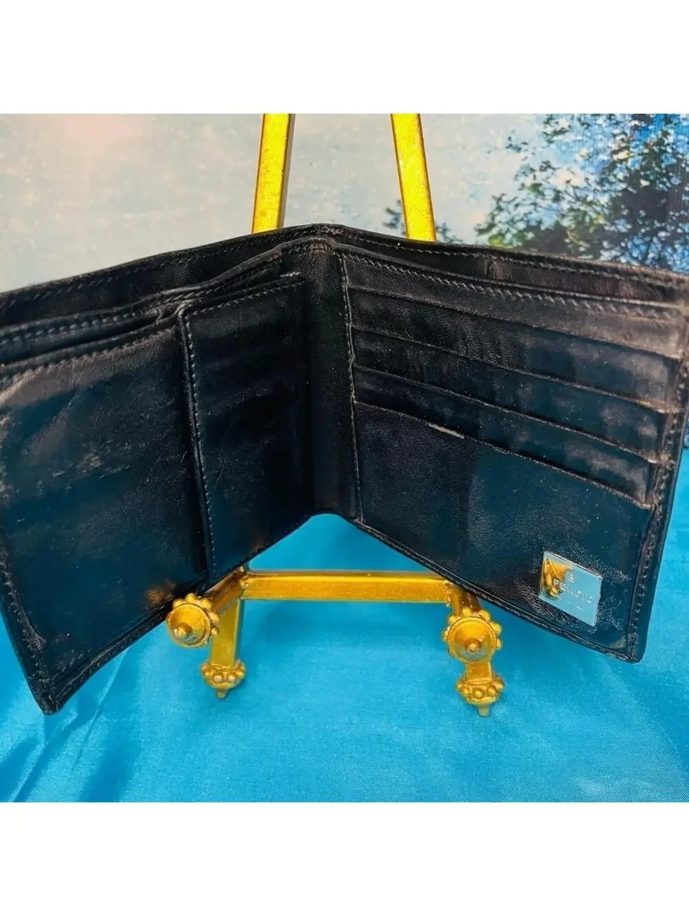 Fendi Black Leather Mens Wallet EUC